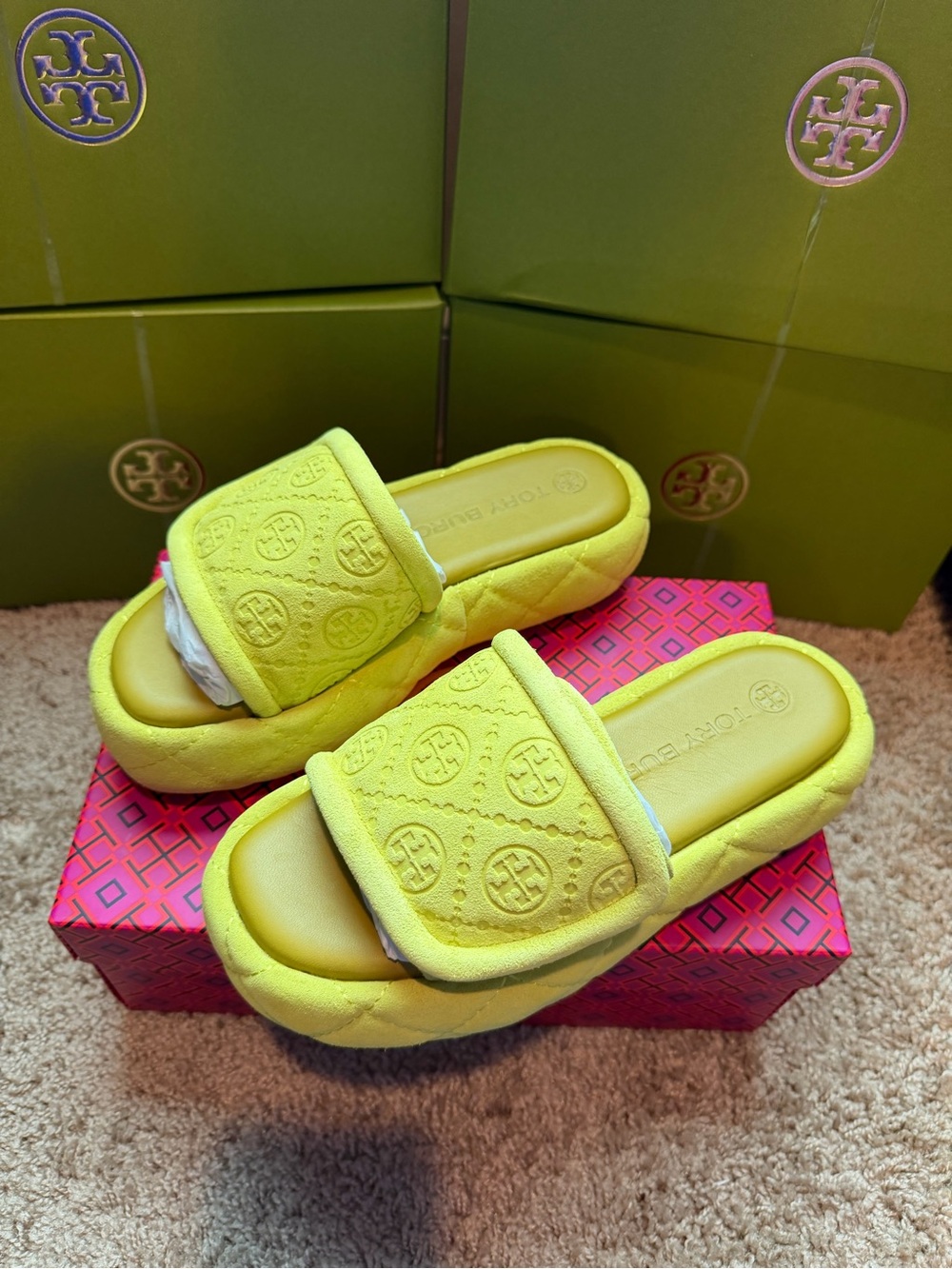Tory Burch T Monogram Bubble Slide Sandals